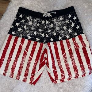 World Calhoun patriotic swim trunks, XL
